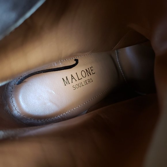 Malone Souliers 'Madleen' Suede/Lizard High Heel Bootie - Picture 11 of 15